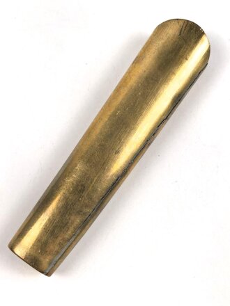 Unterer Scheidenbeschlag für einen Degen. Gesamthöhe 90mm, Breite Innen gemessen 18,5mm