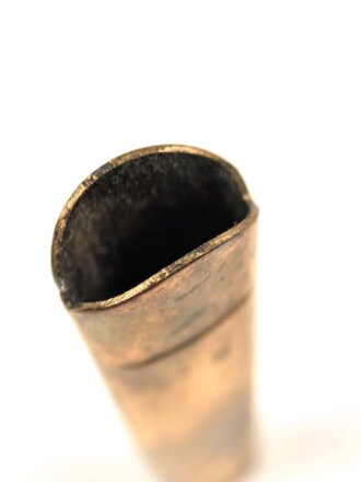 Unterer Scheidenbeschlag für einen Degen. Gesamthöhe 90mm, Breite Innen gemessen 18,5mm