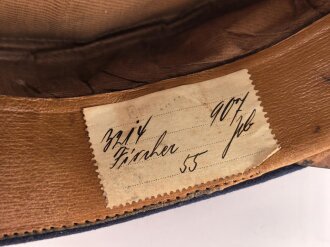 Deutsche Reichspost, Schirmmütze datiert 1915, Kopfgrösse 55