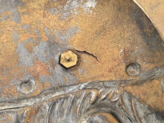 Kaiserreich, Wandrelief aus Messingblech, Darstellend Otto von Bismarck. Gesamthöhe 44cm