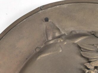 Kaiserreich, Wandrelief aus Messingblech, Darstellend Otto von Bismarck. Gesamthöhe 44cm