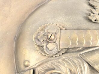 Kaiserreich, Wandrelief aus Messingblech, Darstellend Otto von Bismarck. Gesamthöhe 44cm