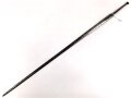 Klinge für eine Blankwaffe, Länge 79,5cm, Gesamtlänge 92cm,  Breite 22mm. Alter und Herkunft unbekannt.