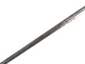 Klinge für eine Blankwaffe, Länge 79,5cm, Gesamtlänge 92cm,  Breite 22mm. Alter und Herkunft unbekannt.