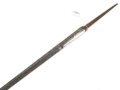 Klinge für eine Blankwaffe, Länge 81cm, Gesamtlänge 95cm,  Breite 20,5mm. Alter und Herkunft unbekannt.