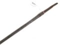 Klinge für eine Blankwaffe, Länge 81cm, Gesamtlänge 89,5cm,  Breite 13,5mm. Alter und Herkunft unbekannt.