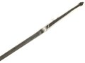 Klinge für eine Blankwaffe, Länge 87cm, Gesamtlänge 105cm,  Breite 15,3mm. Alter und Herkunft unbekannt.