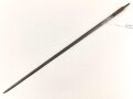 Klinge für eine Blankwaffe, Länge 47cm, Gesamtlänge 55cm,  Breite 5,7mm. Alter und Herkunft unbekannt.
