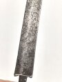 Klinge für eine Blankwaffe, Länge 45cm, Gesamtlänge 58cm,  Breite 22mm. Alter und Herkunft unbekannt.