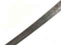 Klinge für eine Blankwaffe, Länge 45cm, Gesamtlänge 58cm,  Breite 22mm. Alter und Herkunft unbekannt.