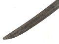 Klinge für eine Blankwaffe, Länge 45cm, Gesamtlänge 58cm,  Breite 22mm. Alter und Herkunft unbekannt.