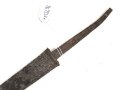 Klinge für eine Blankwaffe, Länge 34,5cm, Gesamtlänge 45cm,  Breite 22,5mm. Alter und Herkunft unbekannt.