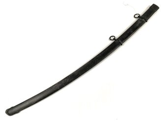 Scheide für eine Blankwaffe, Gesamtlänge 92cm,  Klingenöffnung etwa 10 x 37mm. Alter und Herkunft unbekannt.