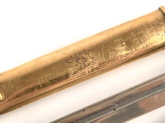 Preußen, Degen für einen Reichsbeamten . Hersteller Eickhorn Solingen, die Scheide im unteren Bereich alt repariert. Mit anhängender Troddel .