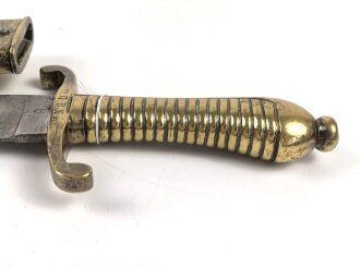 Sachsen, Füsilier Faschinenmesser Modell 1845/47 , Truppenstempel Nummerngleich. gereinigtes Stück in gutem Gesamtzustand