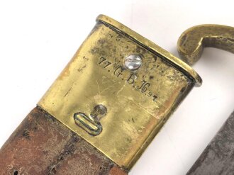 Sachsen, Füsilier Faschinenmesser Modell 1845/47 , Truppenstempel Nummerngleich. gereinigtes Stück in gutem Gesamtzustand