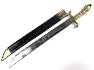 Sachsen, Füsilier Faschinenmesser Modell 1845/47 , Truppenstempel Nummerngleich. gereinigtes Stück in gutem Gesamtzustand