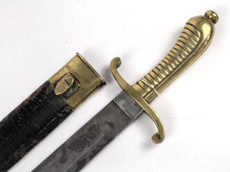 Sachsen, Füsilier Faschinenmesser Modell 1845/47 , Truppenstempel Nummerngleich. gereinigtes Stück in gutem Gesamtzustand