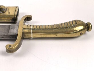 Sachsen, Füsilier Faschinenmesser Modell 1845/47 , Truppenstempel Nummerngleich. gereinigtes Stück in gutem Gesamtzustand