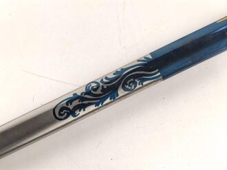 Bayern, Degen für Staatsbeamte, Ausführung ab 1864. Gebläute Klinge in sehr gutem Zustand, die Vergoldung vollständig erhalten, Scheide nicht geschrumpft. Attraktives Stück