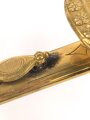 Bayern, Degen für Staatsbeamte,  Gebläute Klinge in sehr gutem Zustand, die Vergoldung vollständig erhalten, Scheide nicht geschrumpft. Chiffre "L" Attraktives Stück