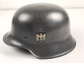 Stahlhelm Glocke Wehrmacht Modell 1942.  Überlackiertes Stück, Hersteller ET68