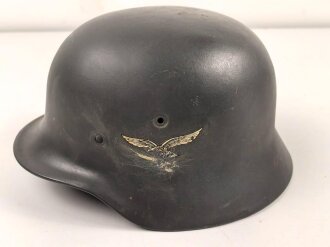 Stahlhelm Glocke Wehrmacht Modell 1940. Neuzeitlich lackiertes Stück, Hersteller ET64