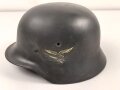 Stahlhelm Glocke Wehrmacht Modell 1940. Neuzeitlich lackiertes Stück, Hersteller ET64