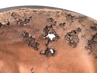 Stahlhelm Innenfutter Wehrmacht Modell 1940. Für Stahlhelme Modell 1940 und 1942. Kopfgrösse 60 für Glockengrösse 68. Gebraucht, datiert 1943