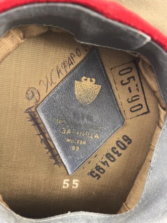Russland, Kalter Krieg, Schirmmütze für einen Offizier, gebraucht, Kopfgrösse 55