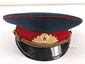 Russland "Kalter Krieg"  Schirmmütze für einen Offizier, gebraucht, Kopfgrösse 57
