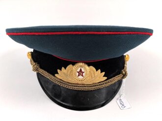 Russland "Kalter Krieg"  Schirmmütze für einen Offizier, gebraucht, Kopfgrösse 57