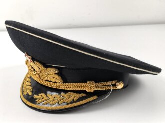 Russland "Kalter Krieg"  Schirmmütze für einen hochrangigen Marineoffizier. Kopfgrösse 57