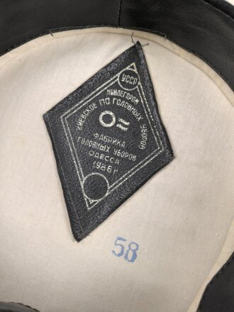 Russland "Kalter Krieg"  Tellermütze für Marineangehörige, Kopfgrösse 58