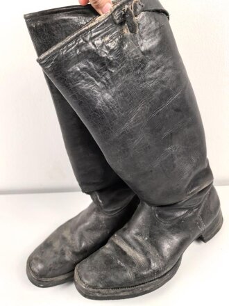 Paar Stiefel für Offiziere der Wehrmacht. Ungereinigtes Paar, Sohlenlänge 31cm