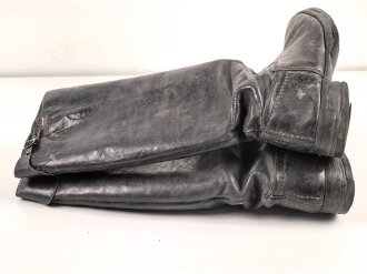 Paar Stiefel für Offiziere der Wehrmacht. Ungereinigtes Paar, Sohlenlänge 31cm
