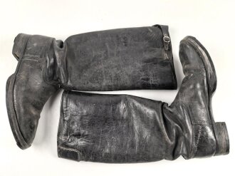 Paar Stiefel für Offiziere der Wehrmacht. Ungereinigtes Paar, Sohlenlänge 31cm