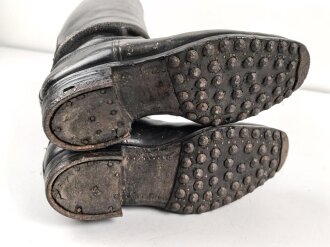 Paar Stiefel für Unteroffiziere der Wehrmacht. Ungereinigtes Paar, Sohlenlänge 28,5cm
