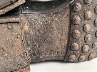 Paar Stiefel für Unteroffiziere der Wehrmacht. Ungereinigtes Paar, Sohlenlänge 28,5cm