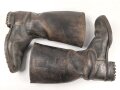 Paar Stiefel für Mannschaften der Wehrmacht. Keine Kammerstempelung erkennbar, meiner Meinung nach komplett neuzeitlich nachbesohlt. Sohlenlänge 31,5cm