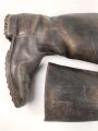 Paar Stiefel für Mannschaften der Wehrmacht. Keine Kammerstempelung erkennbar, meiner Meinung nach komplett neuzeitlich nachbesohlt. Sohlenlänge 31,5cm