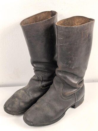 Paar Stiefel für Mannschaften der Wehrmacht, ungereinigtes Paar, Sohlenlänge 28,5cm