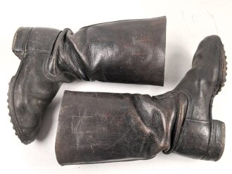 Paar Stiefel für Mannschaften der Wehrmacht, ungereinigtes Paar, Sohlenlänge 28,5cm