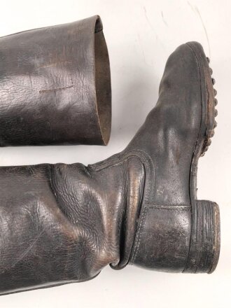 Paar Stiefel für Mannschaften der Wehrmacht, ungereinigtes Paar, Sohlenlänge 28,5cm