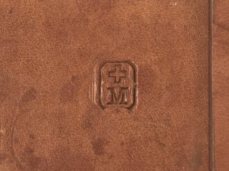 Schweiz, Koppeltasche aus Leder, datiert 1965, Breite 21cm