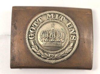 Preußen, Koppelschloss für Mannschaften in der Ausführung ab 1895, das aufgelegte Emblem wackelt leicht