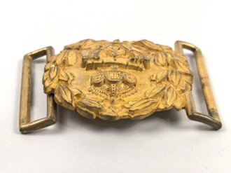 Kaiserliche Marine Schärpenschloß für Offiziere 1902 bis 1918, Messing halbhohl geprägt, 60mm, mit gegenhalt