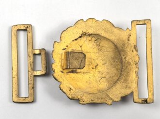 Kaiserliche Marine Schärpenschloß für Offiziere 1902 bis 1918, Messing halbhohl geprägt, 60mm, mit gegenhalt