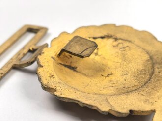 Kaiserliche Marine Schärpenschloß für Offiziere 1902 bis 1918, Messing halbhohl geprägt, 60mm, mit gegenhalt