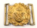 Kaiserliche Marine Schärpenschloß für Offiziere 1902 bis 1918, Messing halbhohl geprägt, 60mm, mit gegenhalt